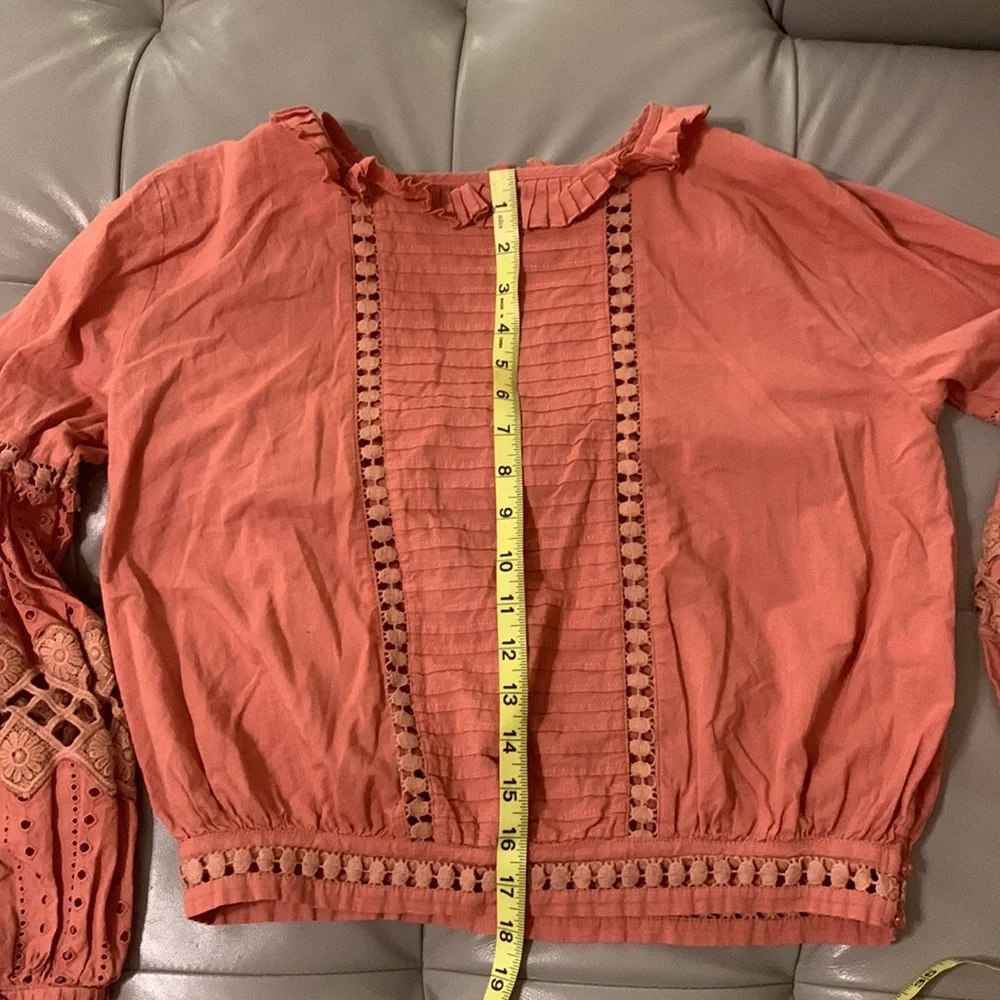 Topshop Pink Puff Sleeve Shirt